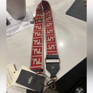 Fendi red shoulder strap